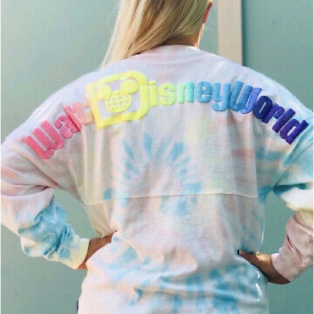 Disney Parks Disney World Spirit Jersey Cotton Candy Tie Dye Shirt